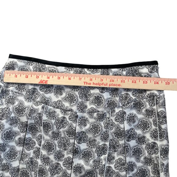 White House Black Market Silk Printed Skirt Size 0 - Picture 5 of 8